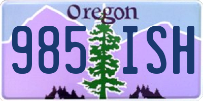 OR license plate 985ISH