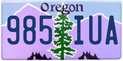 OR license plate 985IUA