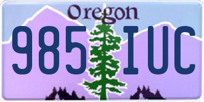 OR license plate 985IUC