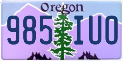 OR license plate 985IUO