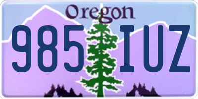 OR license plate 985IUZ