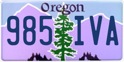 OR license plate 985IVA
