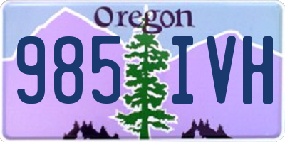 OR license plate 985IVH