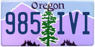 OR license plate 985IVI