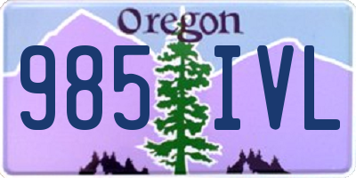 OR license plate 985IVL