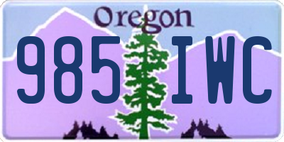 OR license plate 985IWC