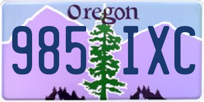 OR license plate 985IXC