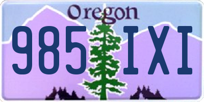 OR license plate 985IXI