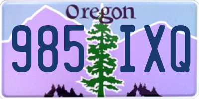 OR license plate 985IXQ