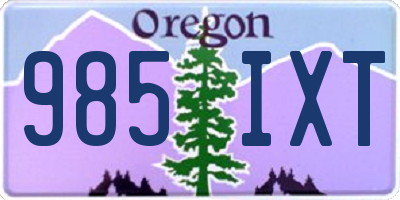 OR license plate 985IXT