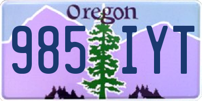 OR license plate 985IYT