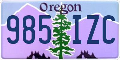 OR license plate 985IZC
