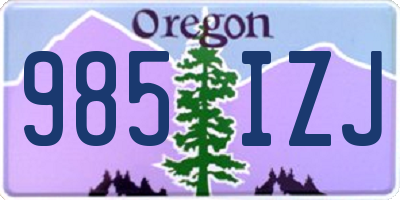 OR license plate 985IZJ