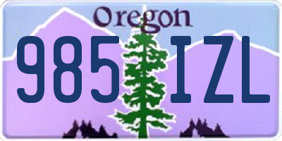 OR license plate 985IZL