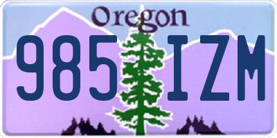 OR license plate 985IZM