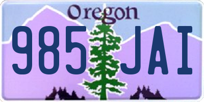 OR license plate 985JAI
