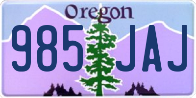 OR license plate 985JAJ