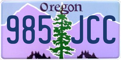 OR license plate 985JCC