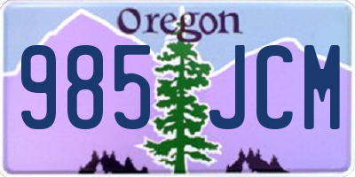 OR license plate 985JCM