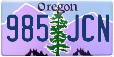 OR license plate 985JCN