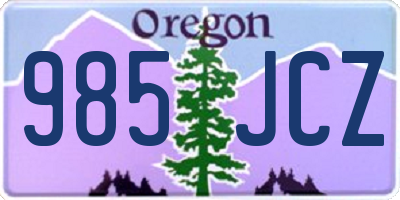 OR license plate 985JCZ