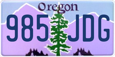 OR license plate 985JDG