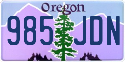 OR license plate 985JDN
