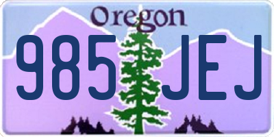 OR license plate 985JEJ