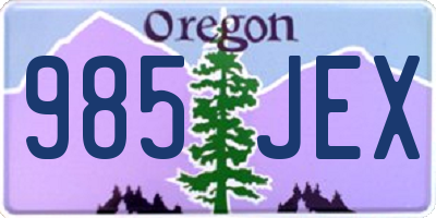 OR license plate 985JEX