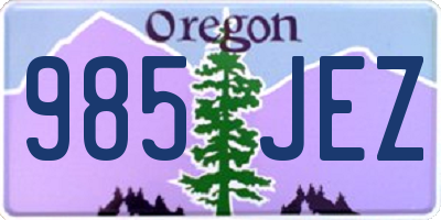 OR license plate 985JEZ