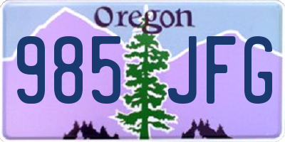 OR license plate 985JFG