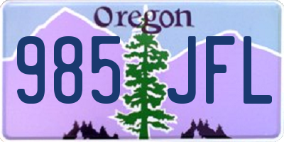 OR license plate 985JFL