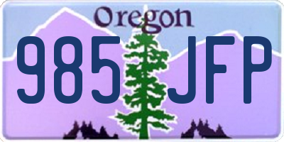 OR license plate 985JFP