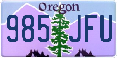 OR license plate 985JFU