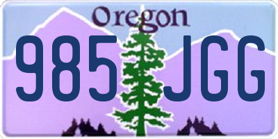 OR license plate 985JGG