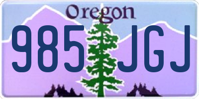 OR license plate 985JGJ