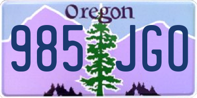 OR license plate 985JGO