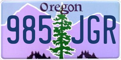 OR license plate 985JGR
