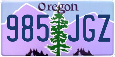 OR license plate 985JGZ