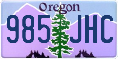 OR license plate 985JHC