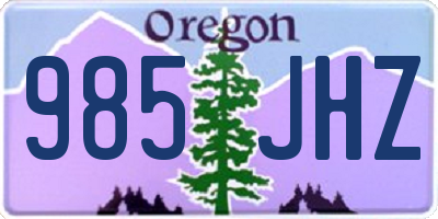 OR license plate 985JHZ
