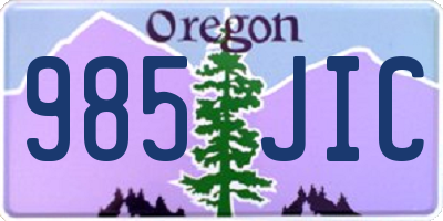 OR license plate 985JIC