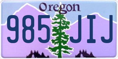 OR license plate 985JIJ