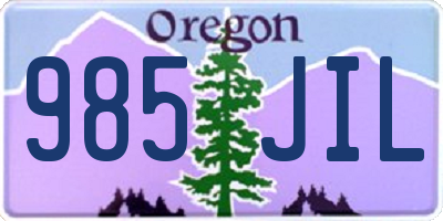 OR license plate 985JIL