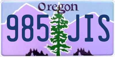 OR license plate 985JIS