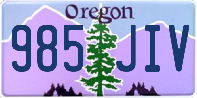OR license plate 985JIV