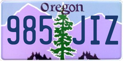 OR license plate 985JIZ