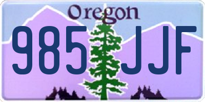 OR license plate 985JJF