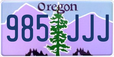 OR license plate 985JJJ