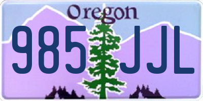 OR license plate 985JJL
